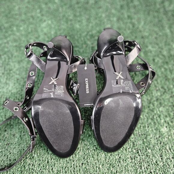 Brian Atwood X Express Grommet Ankle Strap Heeled Sandal Women Size 6 NWT - Picture 5 of 6